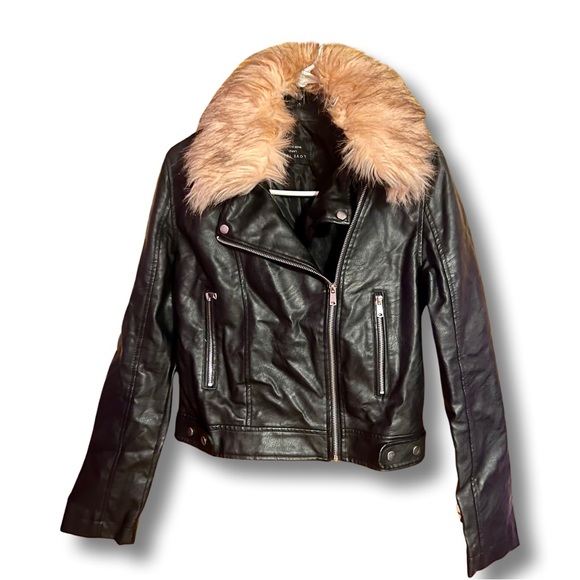 Faux Fur Leather Jacket - Picture 2 of 5